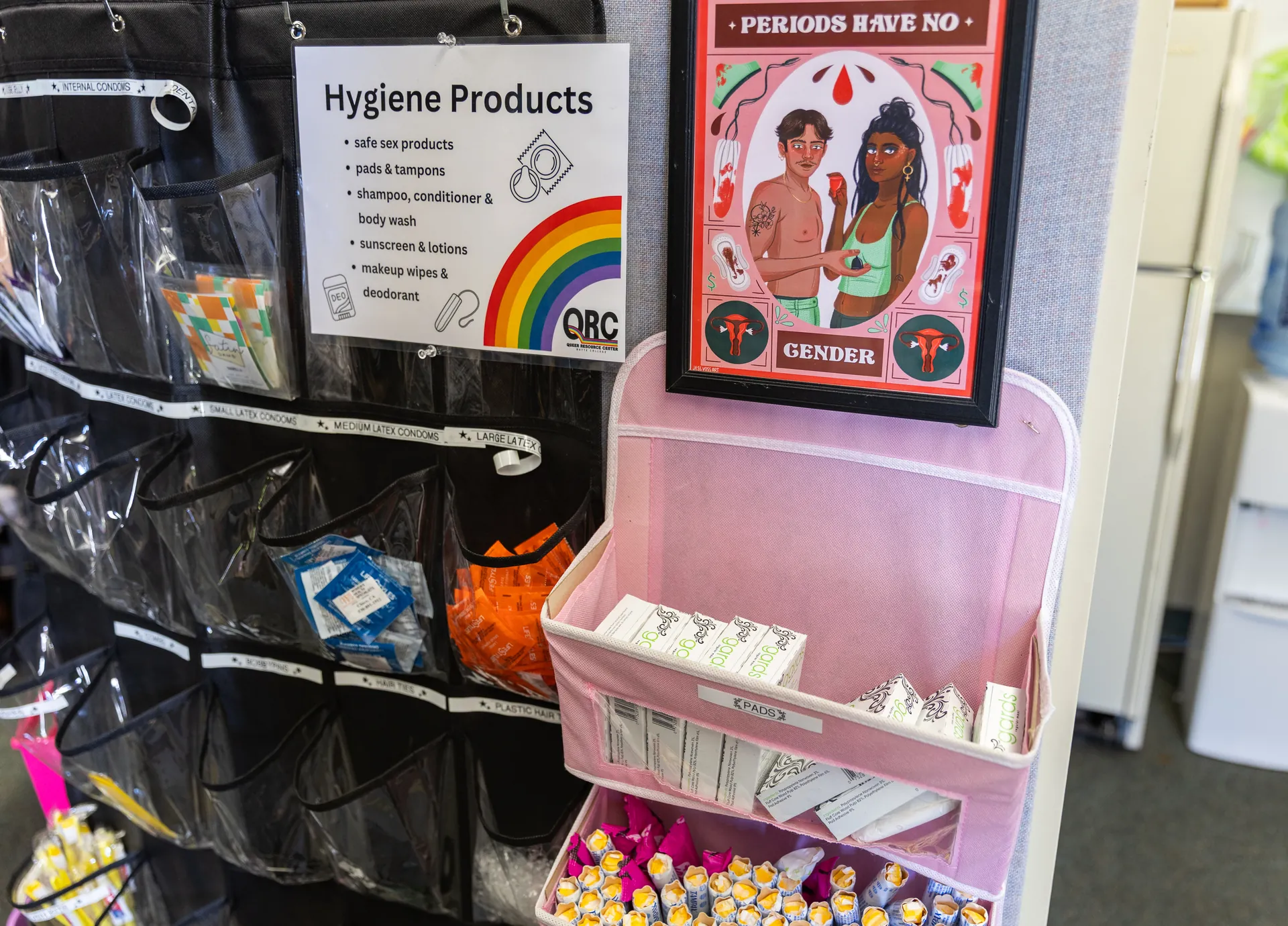 Butte College Queer Resource Center hygiene station