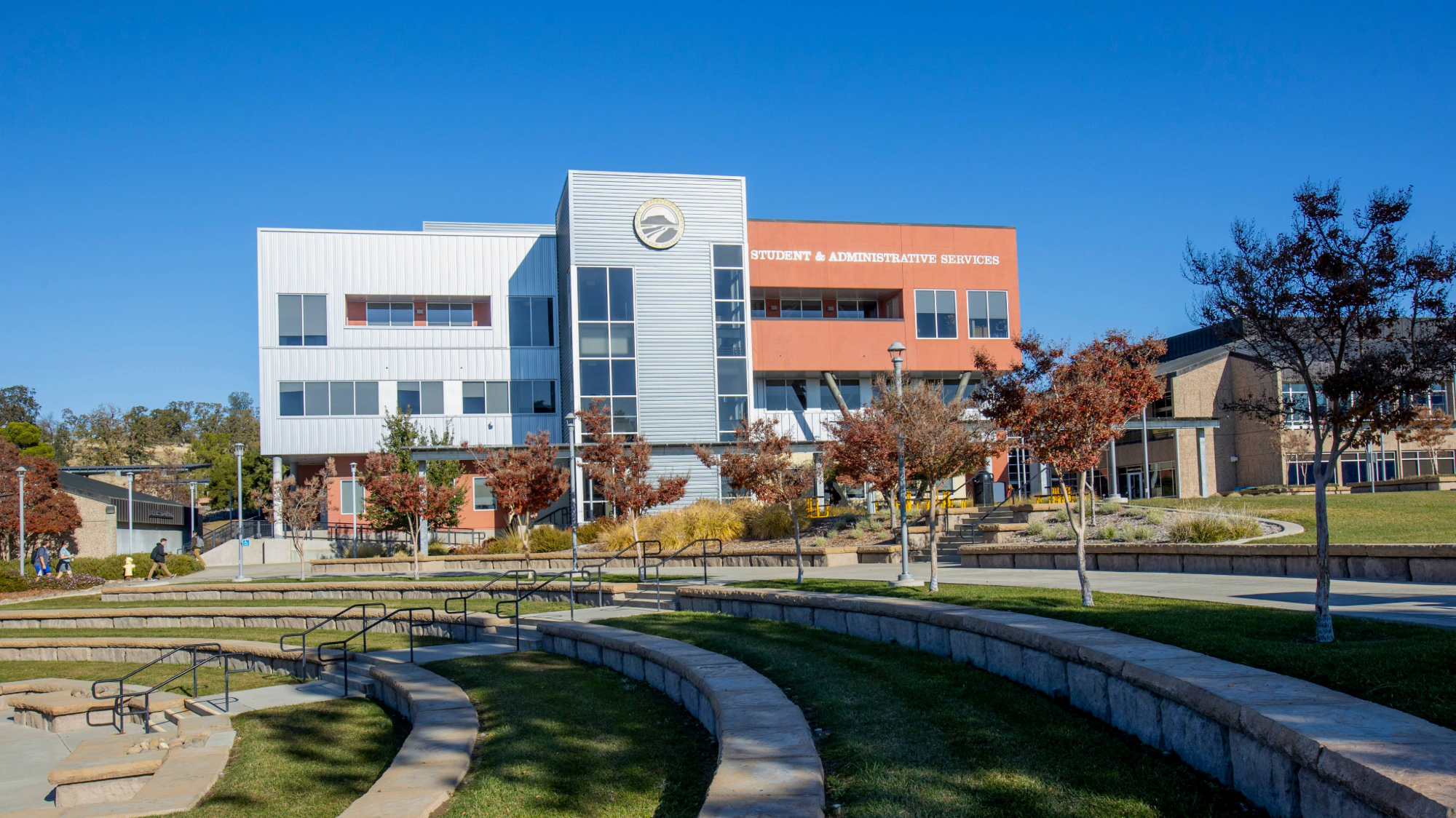Student and Administrative Services building at the main campus