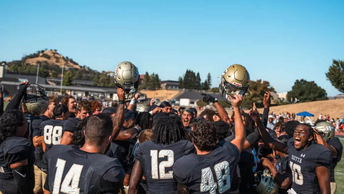 Butte College football team celebrates
