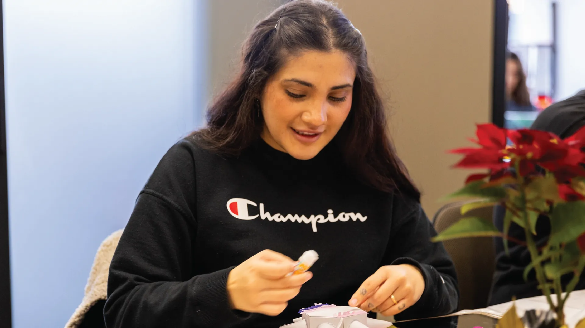 Butte College student enjoys a CASA event