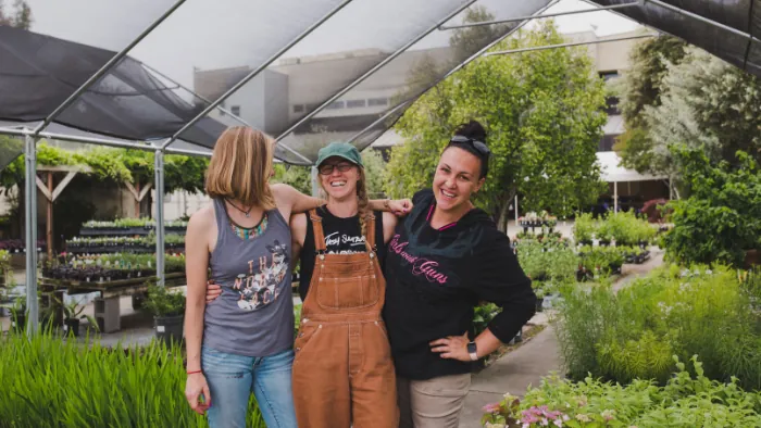 Butte College horticulture students gather on campus