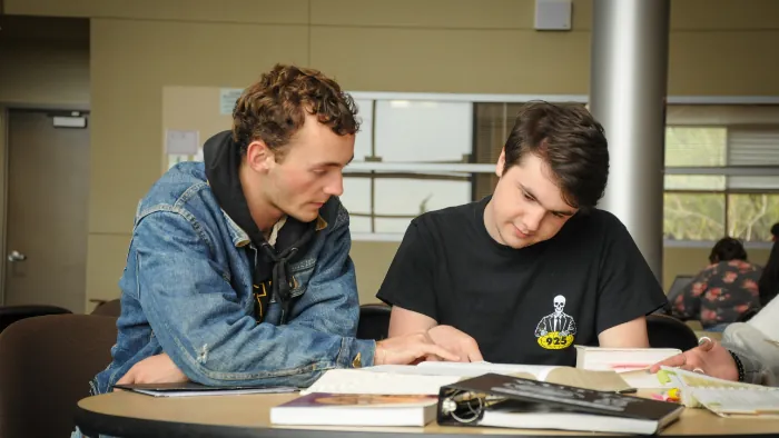 Butte College Students study together
