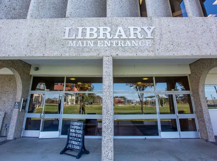 Butte College Library main entrance