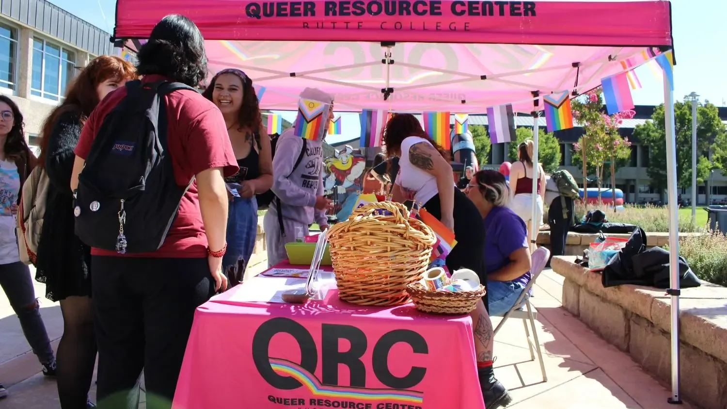 Butte College Queer resource center tabling at event