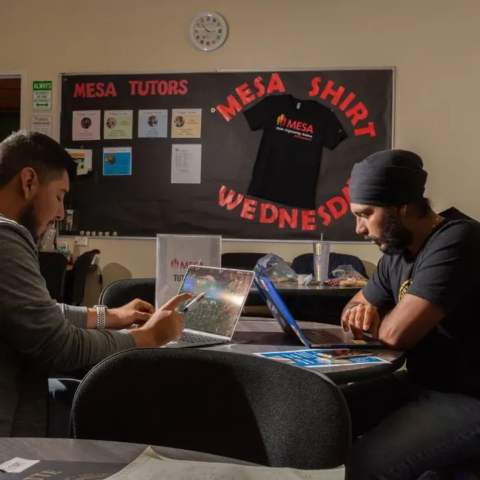 Butte College Mesa students studying