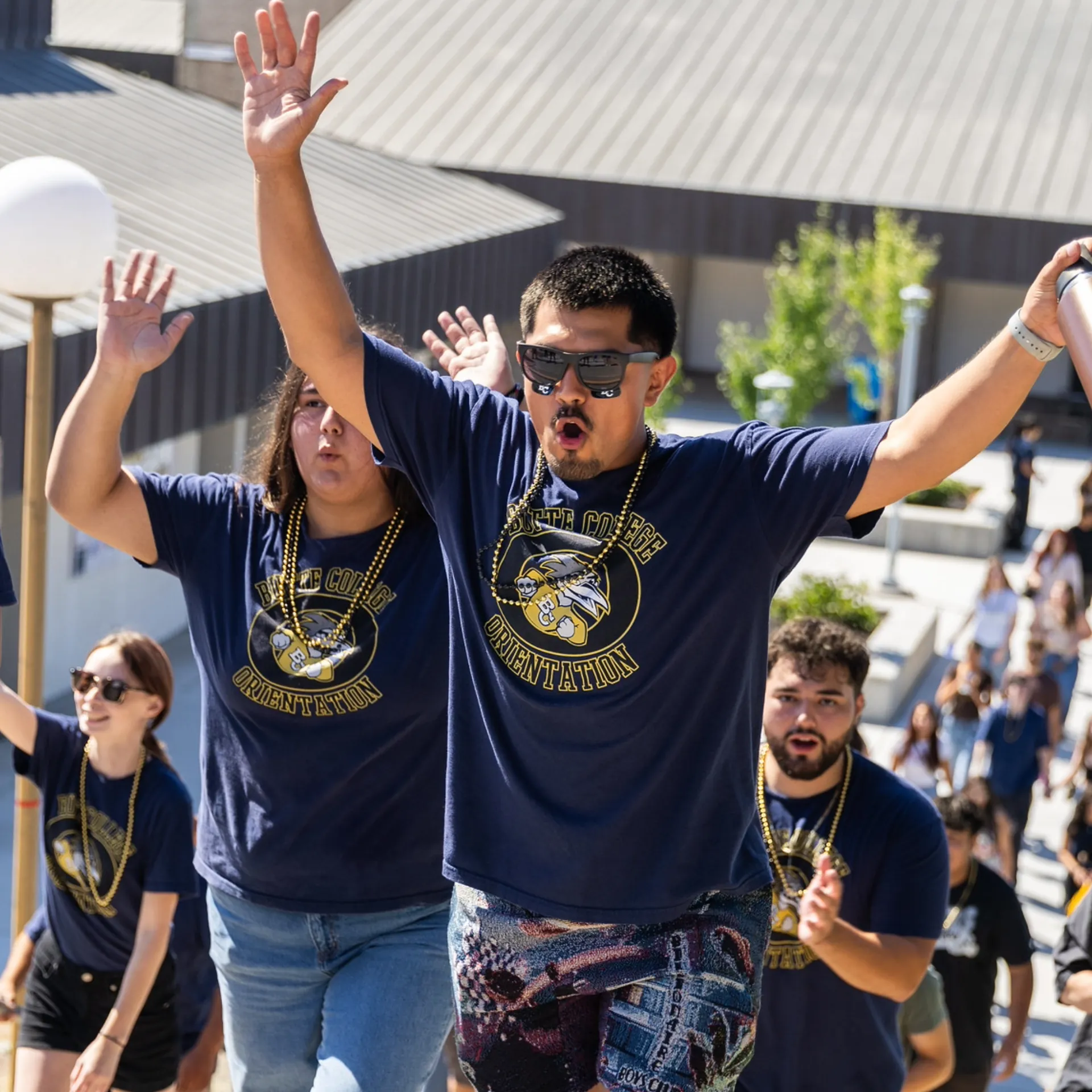 Butte College Students cheer at on campus event
