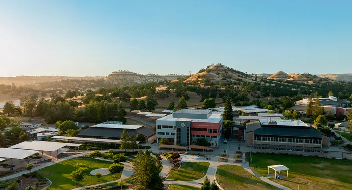 Butte College Main Campus Ariel View with Sutter Buttes in distance