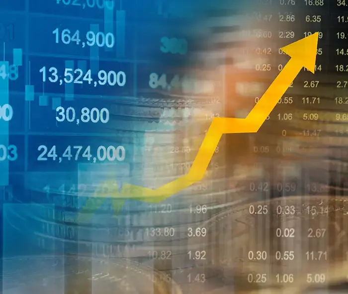 Stock market finance business economy trend graph digital