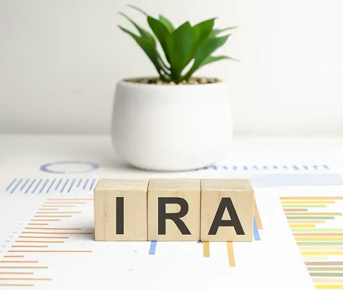 Wooden blocks with IRA text