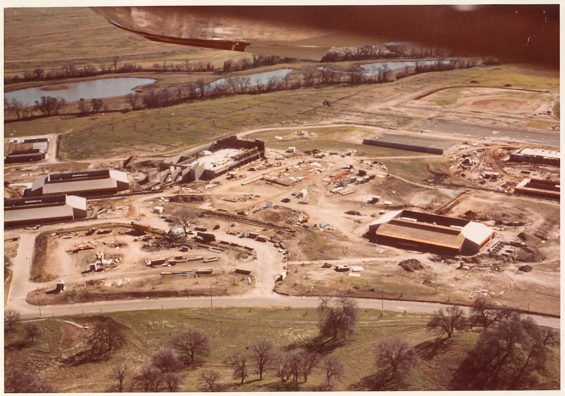 Butte College History: campus build aerial 1974