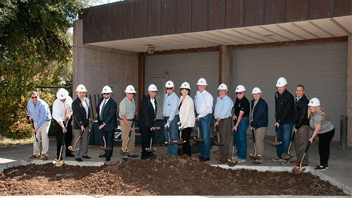 Butte College Groundbreaking Team pose with shovels