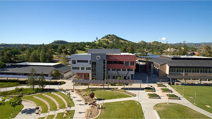 Butte College Main Campus Exterior Buidings and Ampitheater view