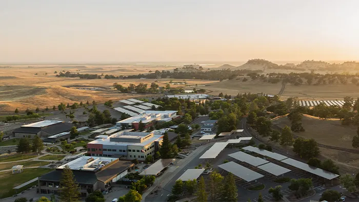 Butte College Main Campus Ariel View with Sutter Buttes in distance