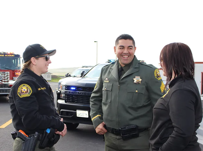 Butte College Saftey Officers participate in scenerio village event