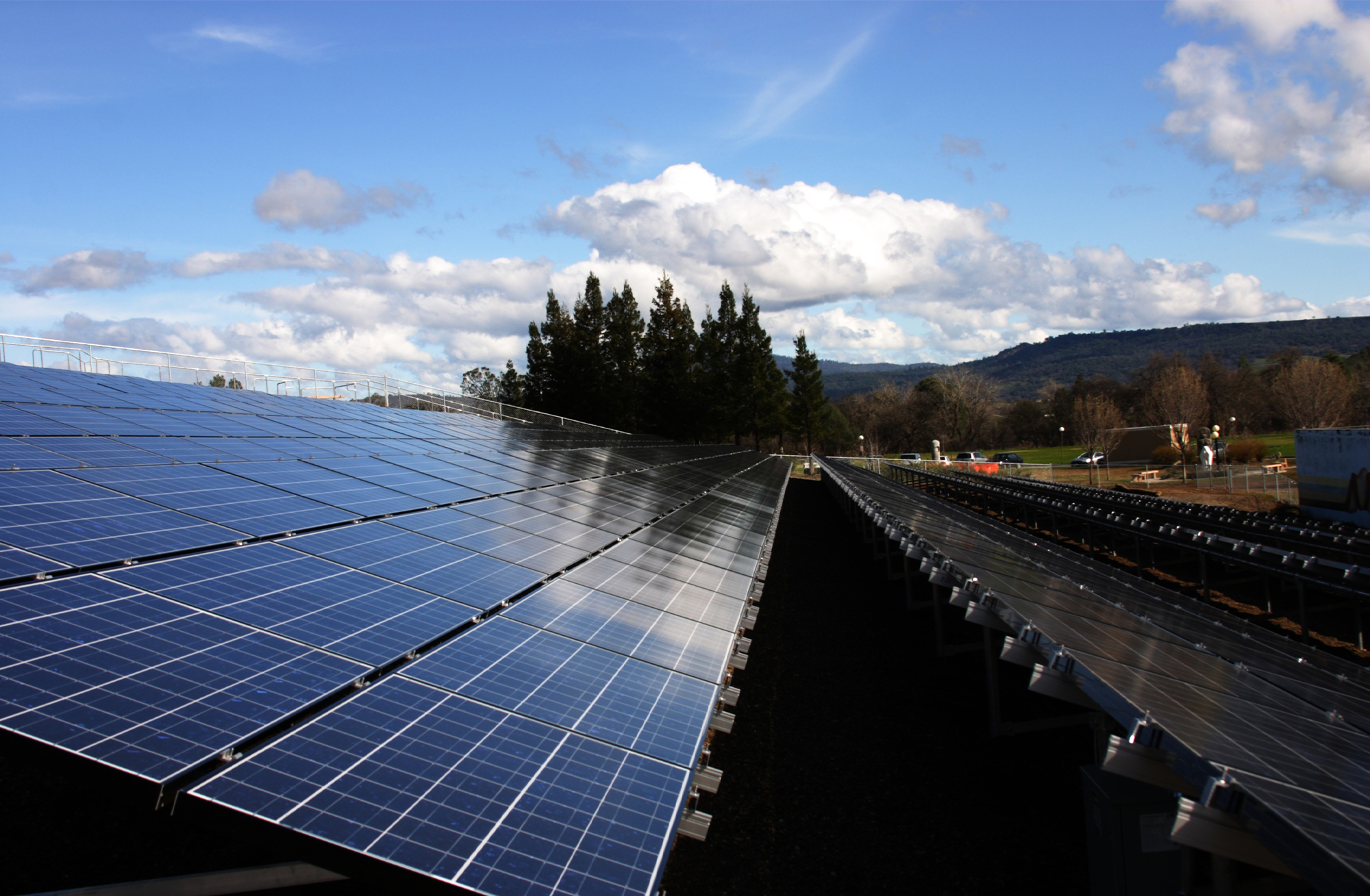 Solar panels at Butte College.