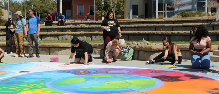 student-artists-sidewalk-art