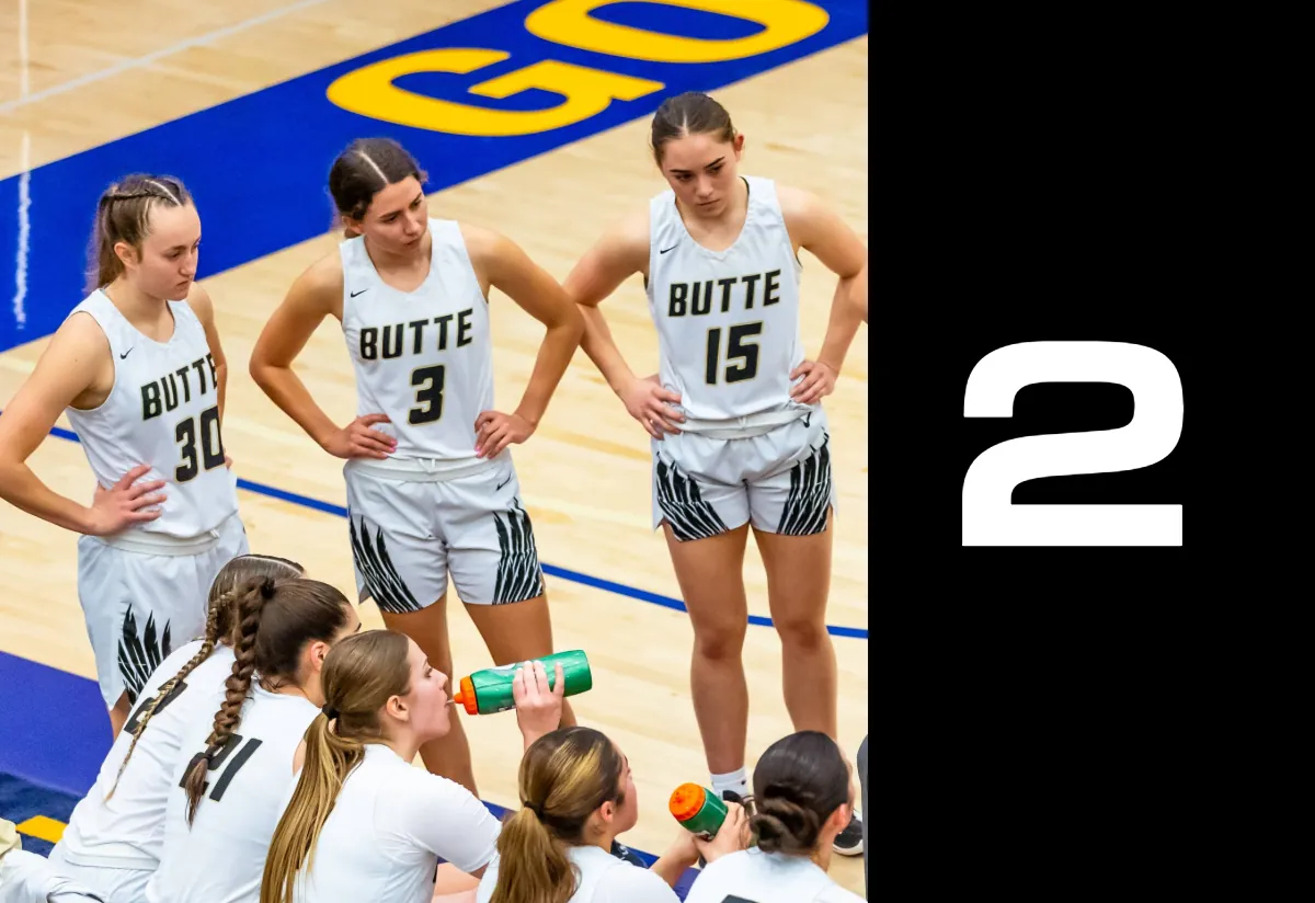 Student Athletics Apply Now Step 2: Butte College female student althetes gather on court