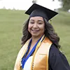 Butte College Graduate smiles at commencement ceremony