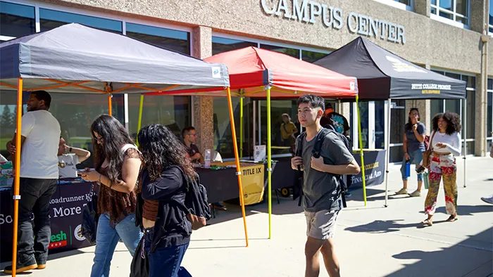 Butte College Students walk together across campus