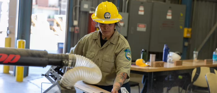 A student from our partnership with the California Conservation Corps.