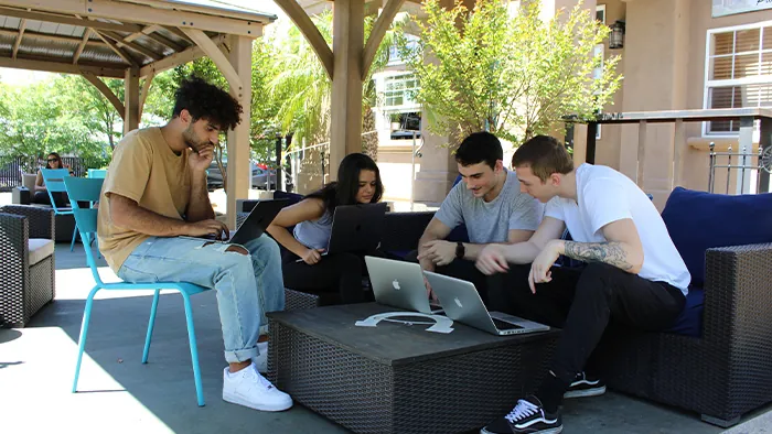 Butte College Students Study together online