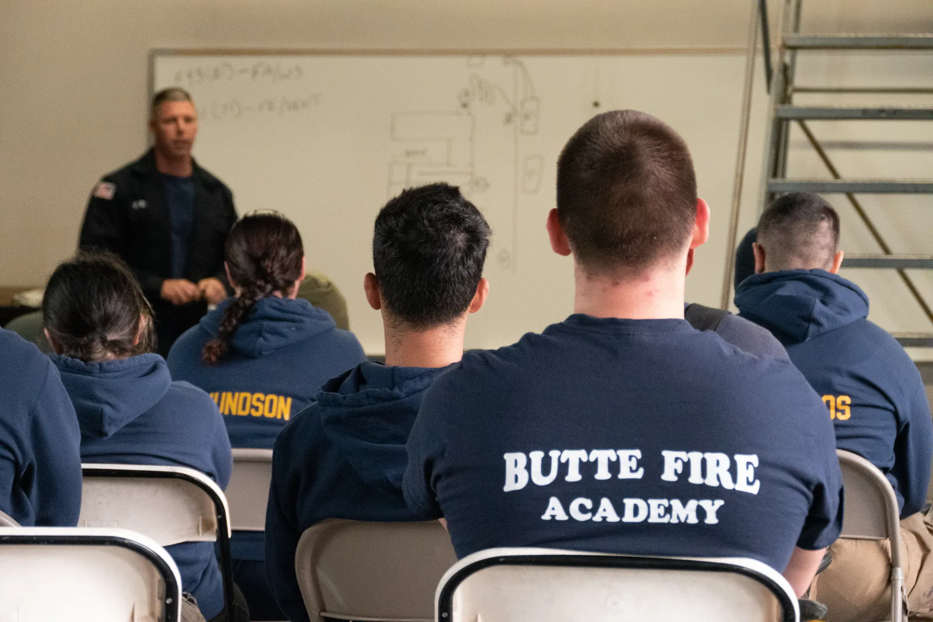 Butte College Fire Academy Students in class