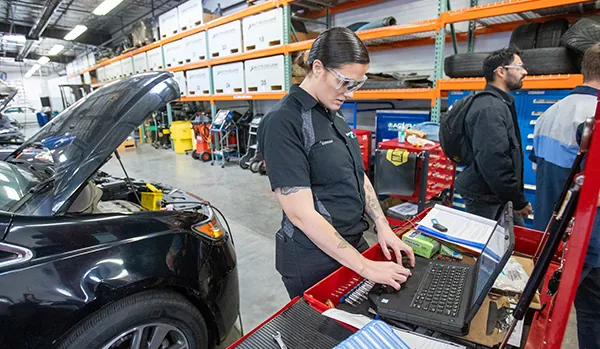 Butte College Skyway Center Automotive Student works on project