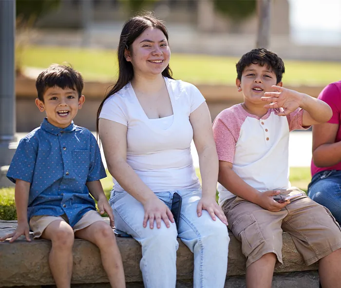 Butte College Foster Kinship program children seated