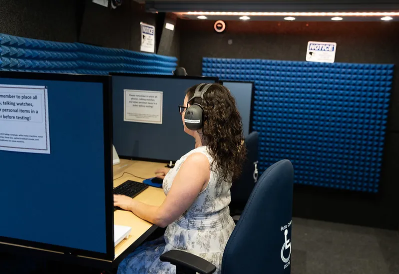 Butte College DSPS Support Program student utilizes accomodations for testing