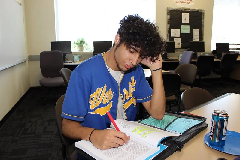 Butte College Student studies in computer lab